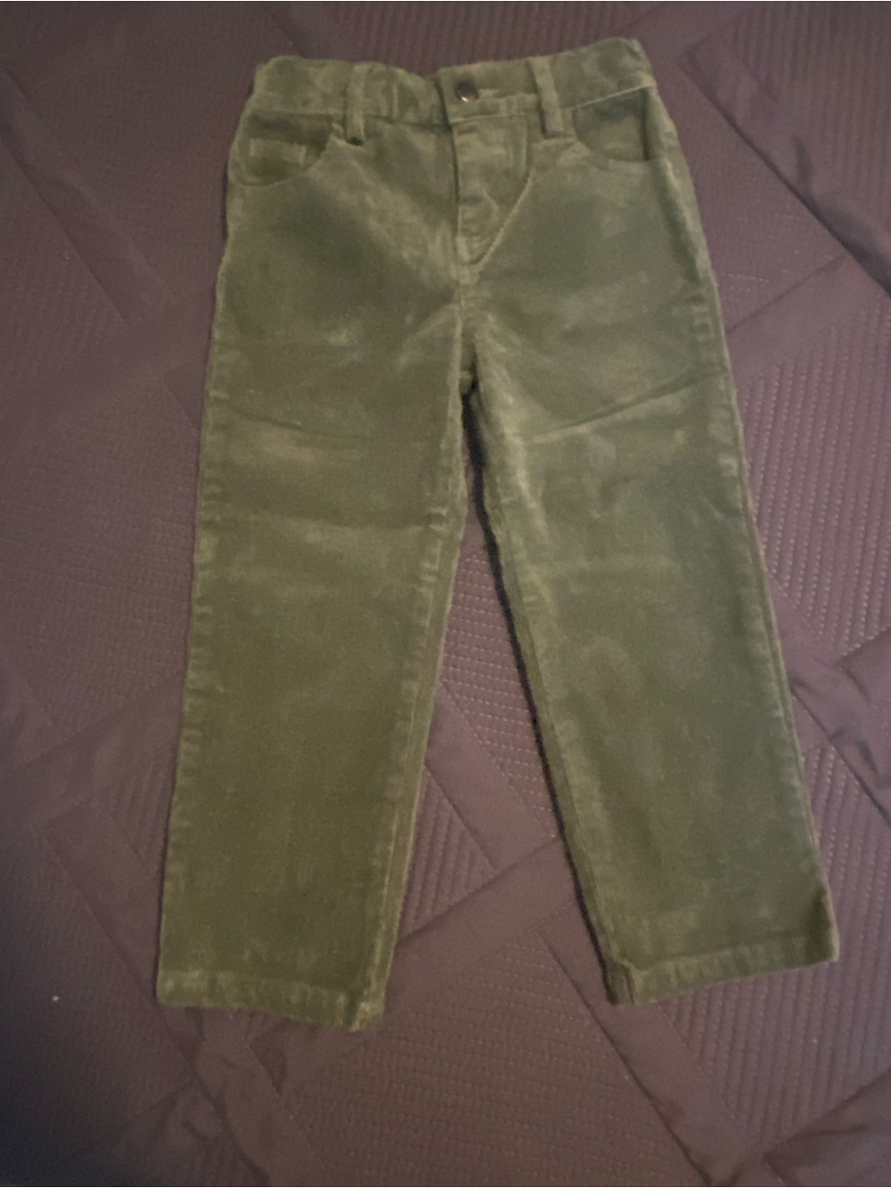 Bums and Roses Forest Green Corduroy Pants